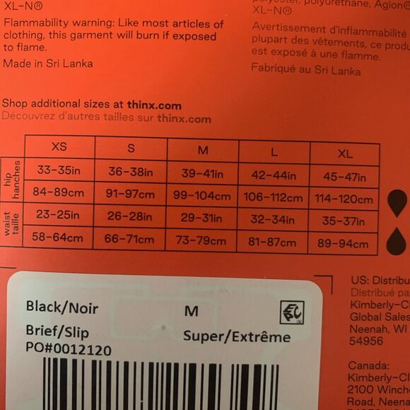 (4) Thinx For All Leakproof Period Underwear SUPER Absorb Sz MEDIUM BLACK Briefs - Picture 8 of 9